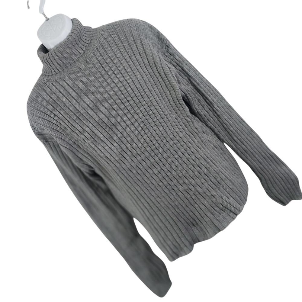 OLD NAVY OUTLET! LUXE DOVE GRAY RIBBED KNIT TURTLENECK SWEATER! SZ L